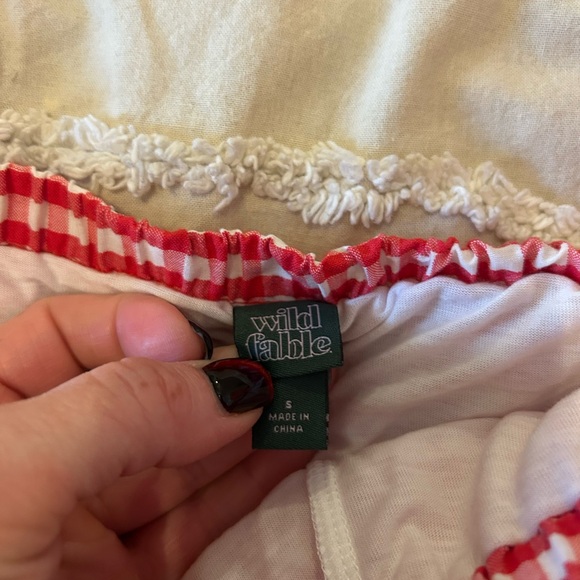 Wild Fable Red Gingham Skater Skort - Picture 3 of 6